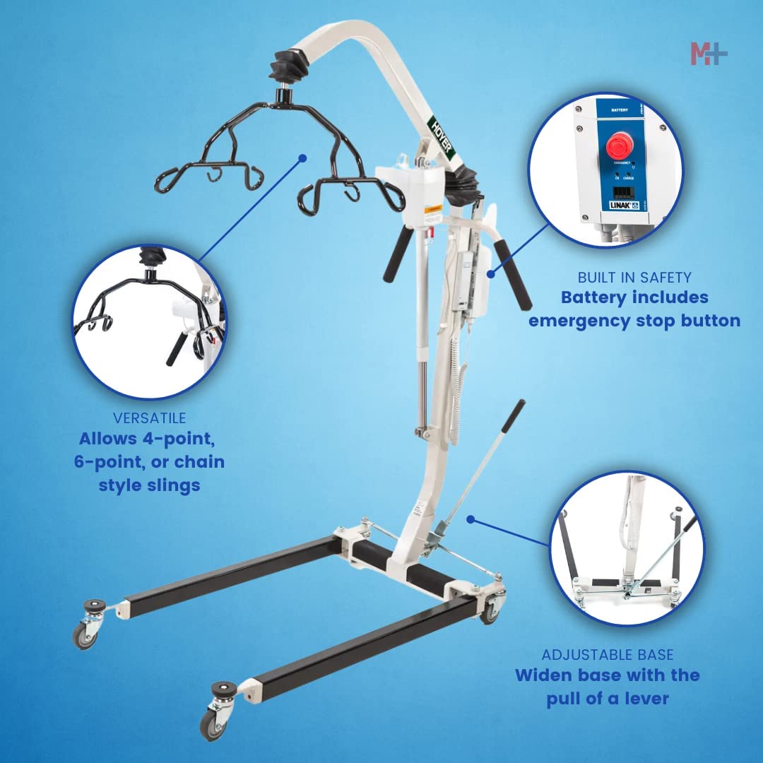 Hoyer Deluxe Power Lifter Bariatric Patient Lift with 6-Point Cradle