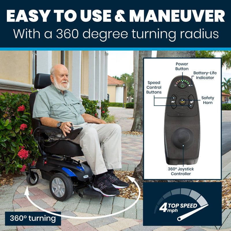 Vive Health Electric Wheelchair Model V MOB1054BLU