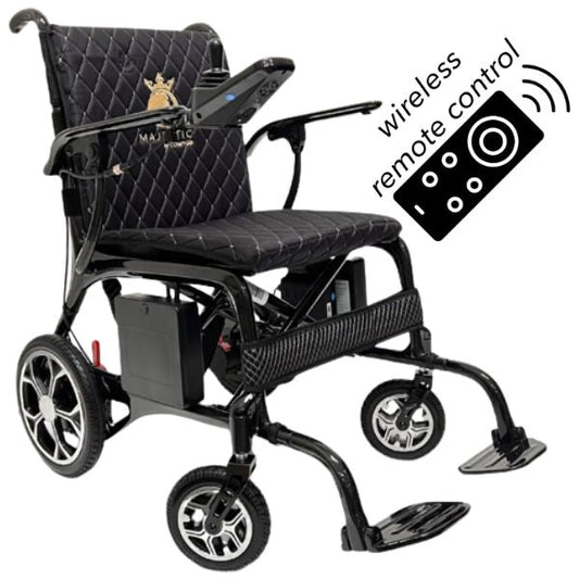 ComfyGo Phoenix Carbon Fiber Folding Electric Wheelchair Upgraded Textile View