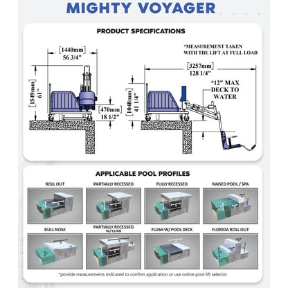 Aqua Creek Mighty Voyager Pool Lift F-VGRPL