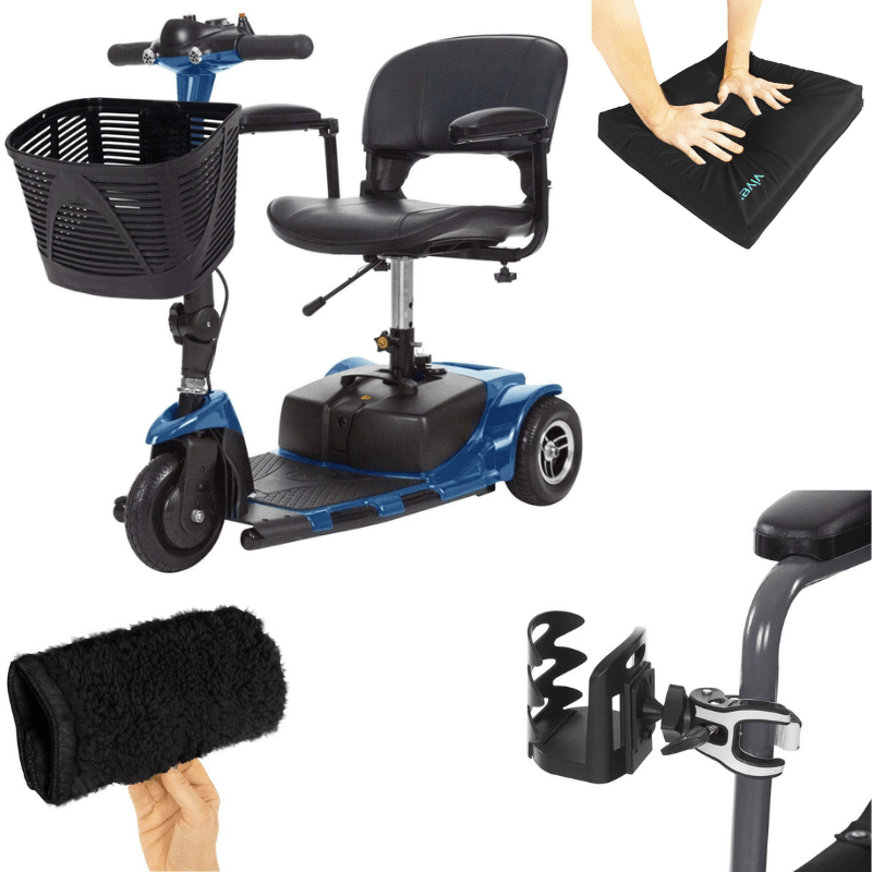 3 Wheel Scooter Bundle Blue