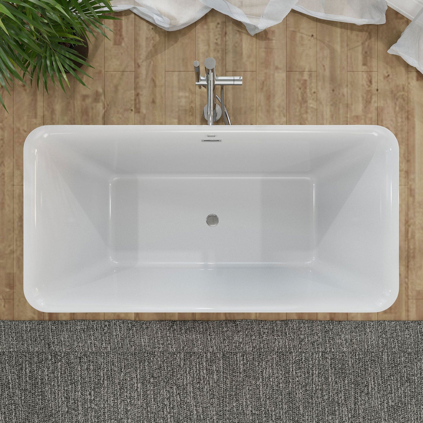 Empava-59FT1511 59 in. Soaking Freestanding Bathtub