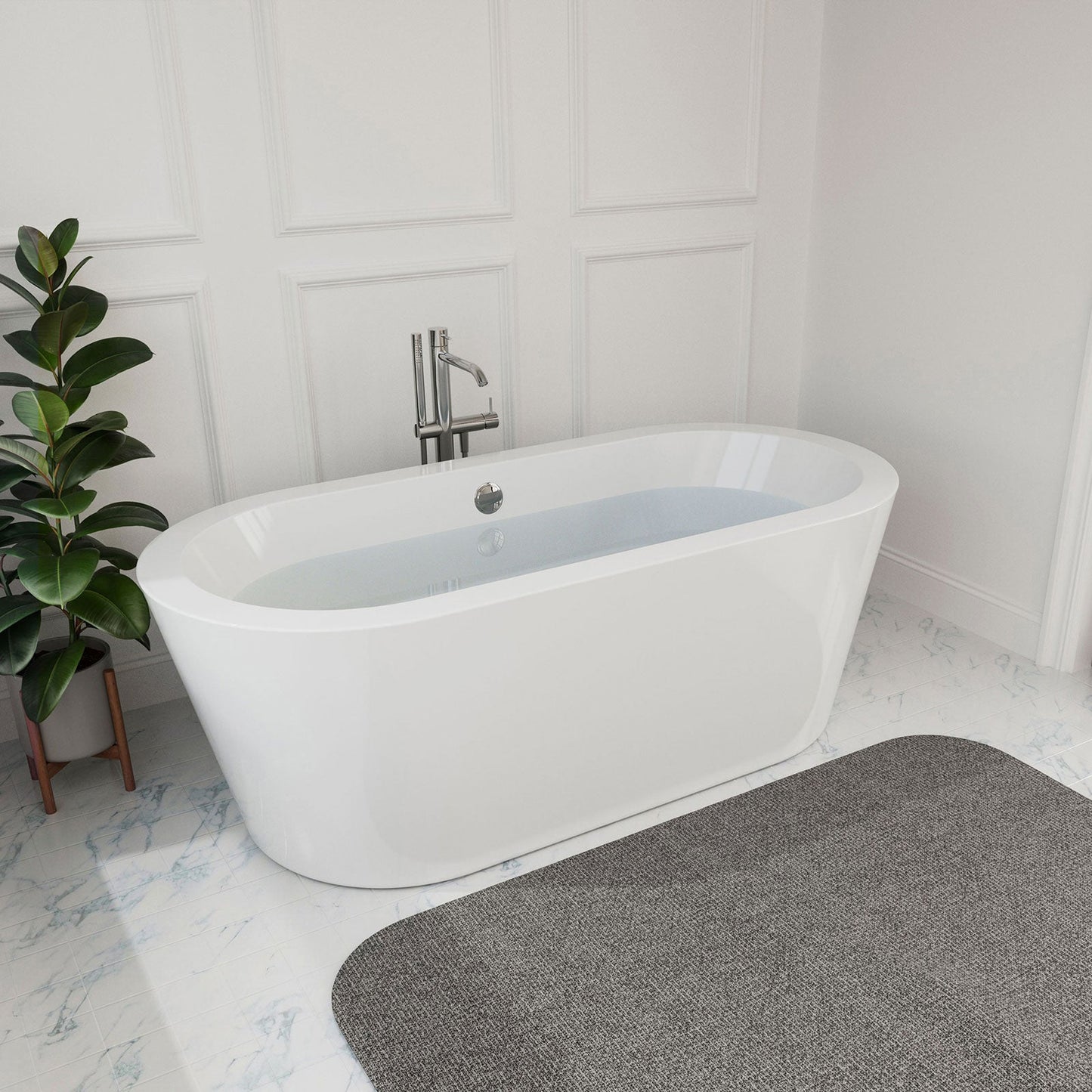 Empava-59FT1505 59 in. Soaking Freestanding Bathtub