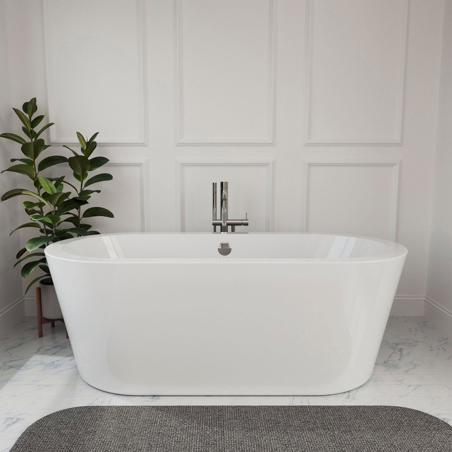 Empava-59FT1505 59 in. Soaking Freestanding Bathtub