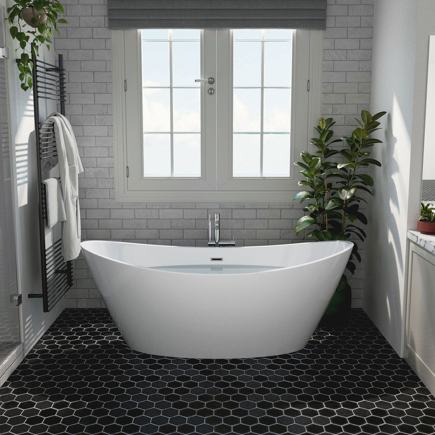 Empava-67FT1518 67 in. Soaking Freestanding Bathtub