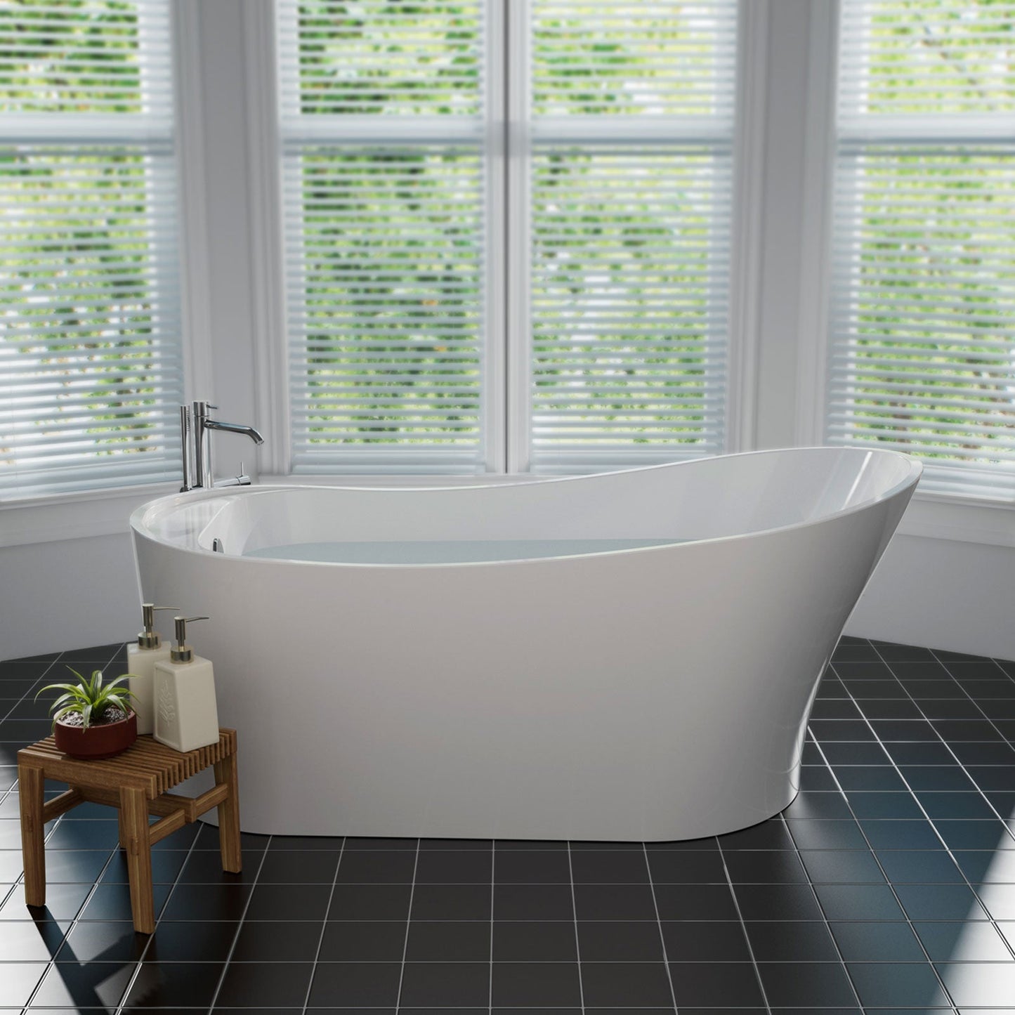 Empava-67FT1528 67 in. Soaking Freestanding Bathtub