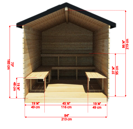 Leisurecraft CT Georgian Cabin Sauna With Changeroom CTC88CW