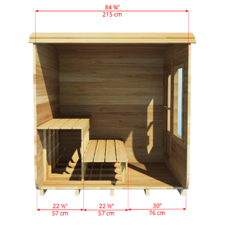 Leisurecraft 4 Person Luna Cube Sauna CTC22LU