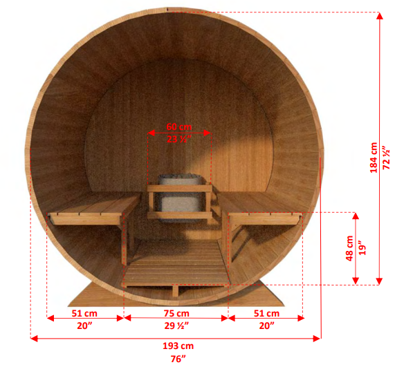 Leisurecraft Timber Harmony 4 Person Outdoor Sauna | CTC22W