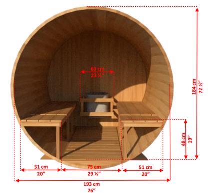 Leisurecraft Serenity 4 Person Outdoor Sauna | CTC2245W