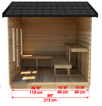 Leisurecraft CT Georgian 6 Person Cabin Sauna CTC88W