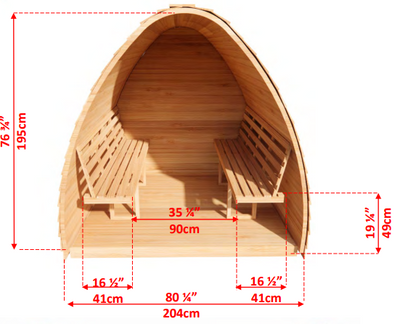 Leisurecraft MiniPOD Outdoor Sauna CTC77MW