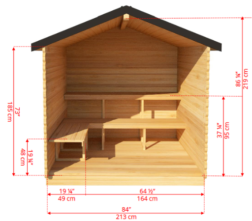 Leisurecraft CT Georgian 6 Person Cabin Sauna CTC88W