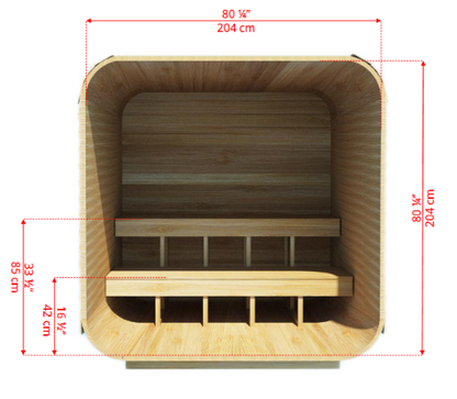 Leisurecraft 4 Person Luna Cube Sauna CTC22LU