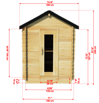 Leisurecraft Granby Cabin Sauna CTC66W