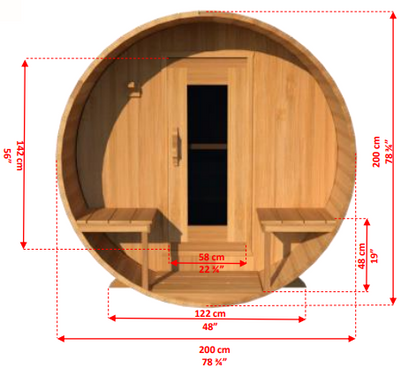 Leisurecraft Serenity 4 Person Outdoor Sauna | CTC2245W