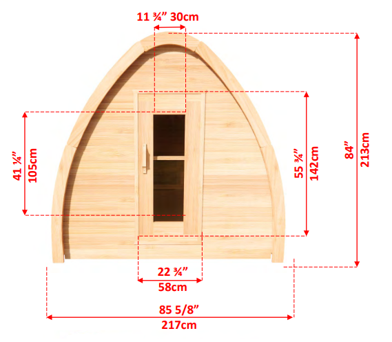 Leisurecraft MiniPOD Outdoor Sauna CTC77MW