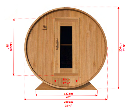 Leisurecraft Timber Harmony 4 Person Outdoor Sauna | CTC22W