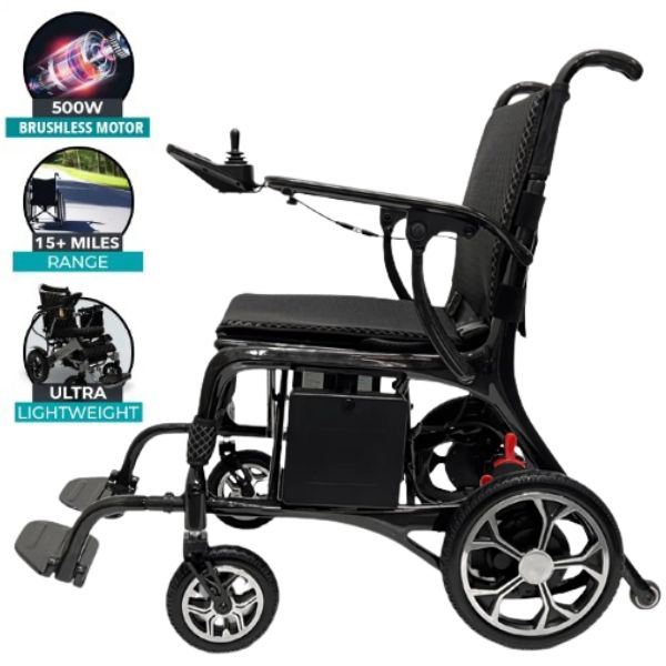 ComfyGo Phoenix Carbon Fiber Folding Electric Wheelchair - Phoenix