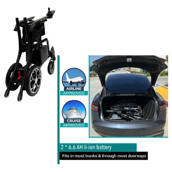 ComfyGo Phoenix Carbon Fiber Folding Electric Wheelchair - Phoenix