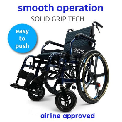 ComfyGo X-1 Lightweight Manual Wheelchair - X-1