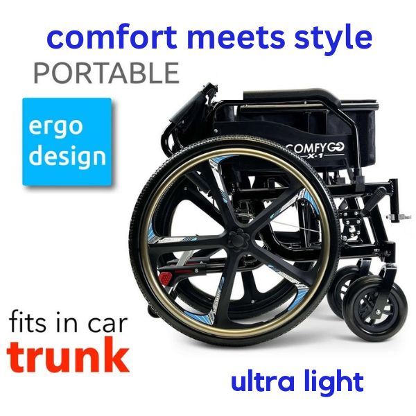 ComfyGo X-1 Lightweight Manual Wheelchair - X-1