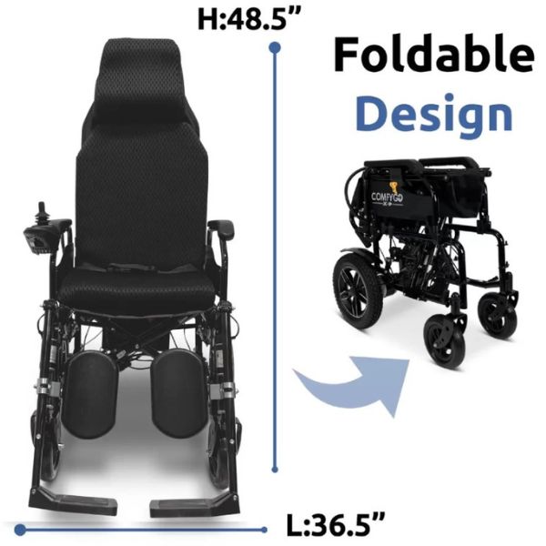 ComfyGo X-9 Electric Wheelchair with Automatic Recline X-9