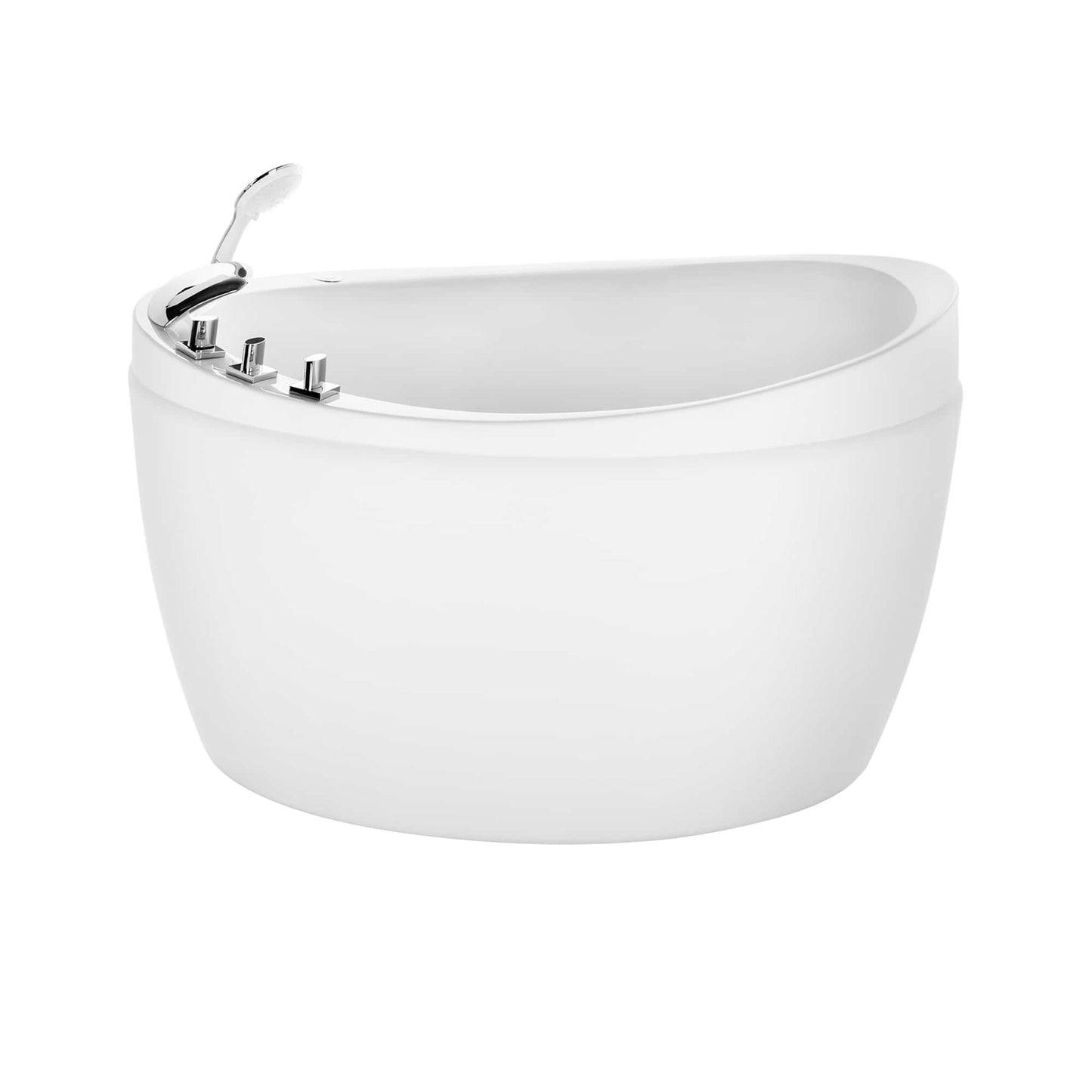 Empava-59FT002 59 in. Soaking Oval Freestanding Bathtub