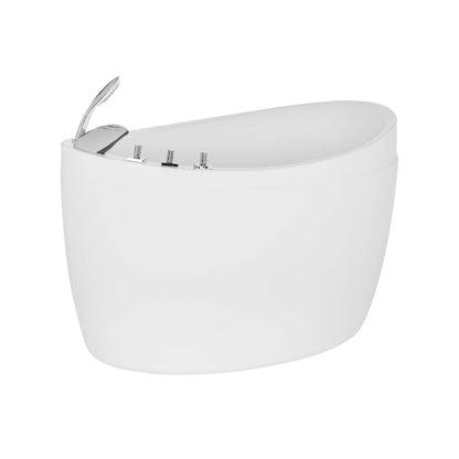 Empava-59FT002 59 in. Soaking Oval Freestanding Bathtub