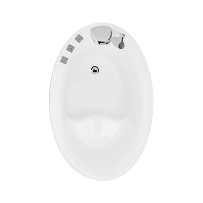 Empava-59FT002 59 in. Soaking Oval Freestanding Bathtub