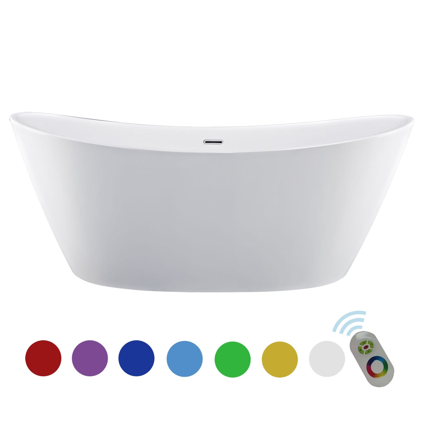 Empava-67FT1518LED 67 in. Soaking Freestanding Bathtub