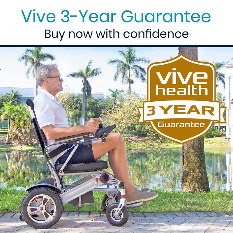 Vive Health Power Wheelchair Foldable Long Range Transport Aid MOB1029L