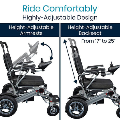 Vive Health Power Wheelchair Foldable Long Range Transport Aid MOB1029L