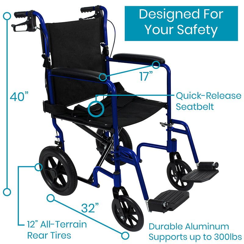 Vive Health Transport Wheelchair MOB1021