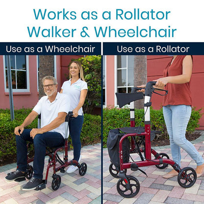 Vive Health Wheelchair Rollator MOB1018