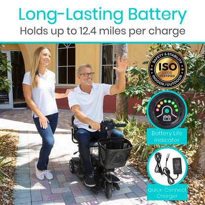 Vive Health 3 Wheel Mobility Scooter Electric Long Range Powered Wheelchair MOB1025