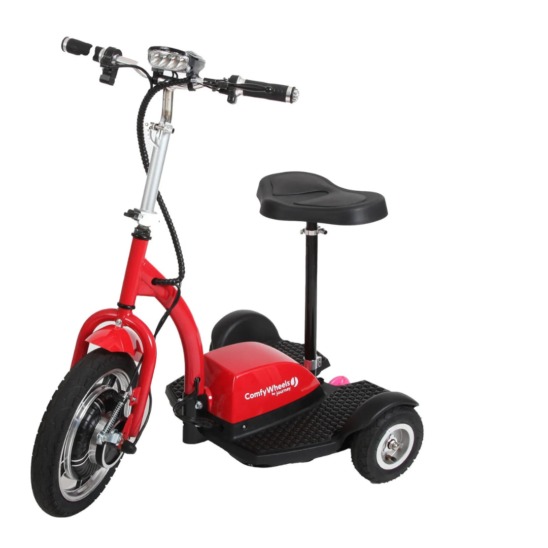 Journey Comfy Wheels Portable 3 Wheel Recreational Scooter