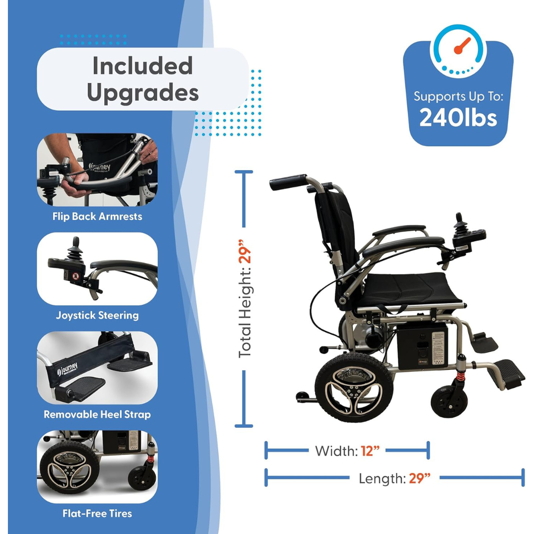 Journey Air Lightweight Folding Power Chair - Only 35 lbs