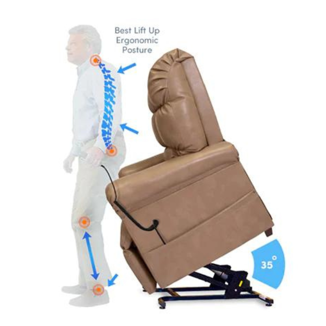 Journey Perfect Sleep Chair with Assisted Lift and Therapeutic Lumbar Heat - 2 Zone