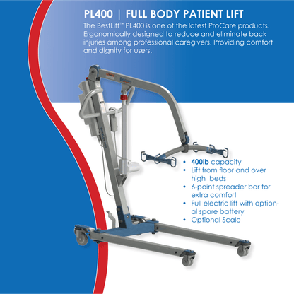 BestCare BestLift Full Body Electric Patient Lift PL400